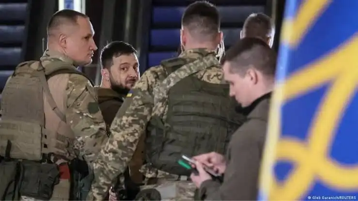 US secretary of State Anthony Blinken and Defence chief Lloyd Austin meet with President Zelenskyy in Ukraine (photos)