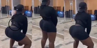 Actress Maame Serwaa set tongues wagging as she works out at the gym (video)