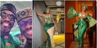Rita Dominic and Fidelis Anosike's traditional wedding featured Ini Edo, Joke Silva, Uche Jombo, Chidi Mokeme, Julius Agwu, Hilda Dokubo, and others (photos)