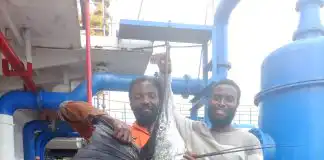 Nigerian men catch world’s fastest fish worth over N600k but ate it with pepper soup (photos)