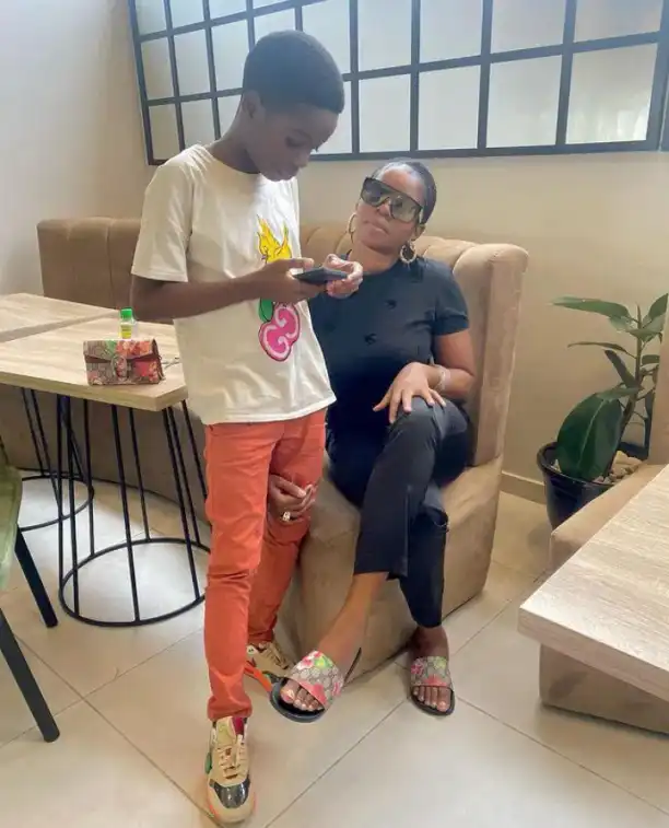Wizkid Son Boluwatife and his mother Shola