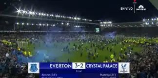 Watch moment Everton fans stormed the pitch after they Clinched Premier league Safety (video)