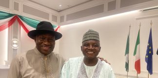 JUST IN: Garba Shehu meets Jonathan in Abuja