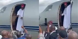 Check out the crowd that came out to welcome Bola Tinubu to Lagos weeks after he clinched the APC Presidential ticket in Abuja (video)