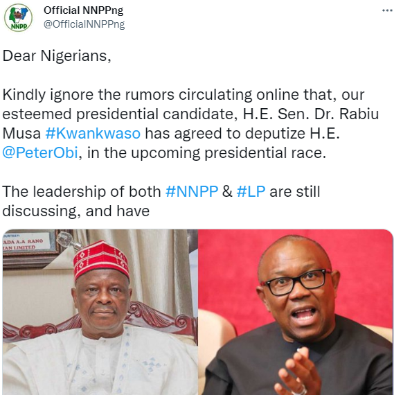 NNPP denies reports Kwankwaso has agreed to be Peter Obi's running mate 2 62af885e08360