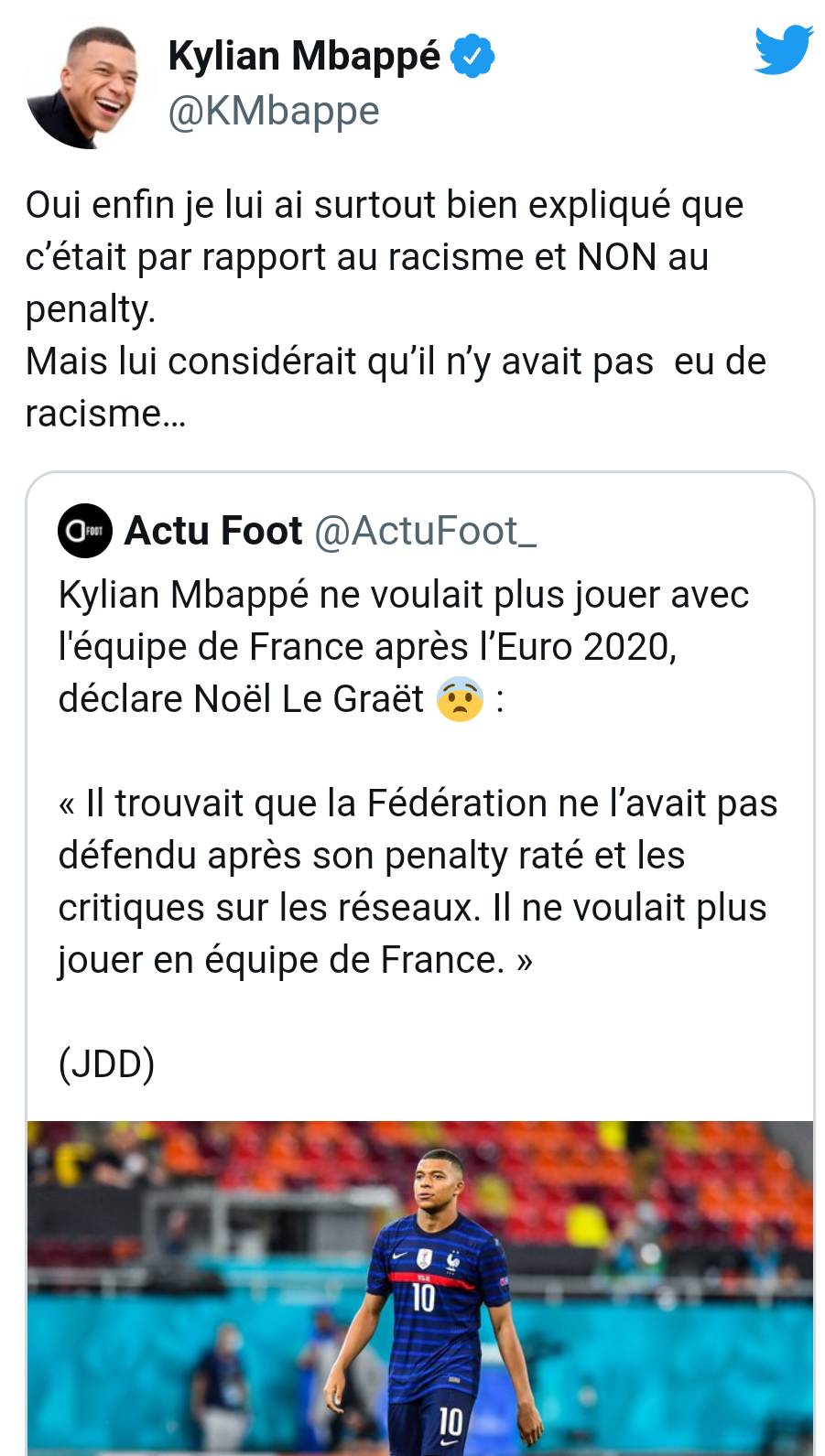 Kylian Mbappe reveals how racism made him almost quit French national team