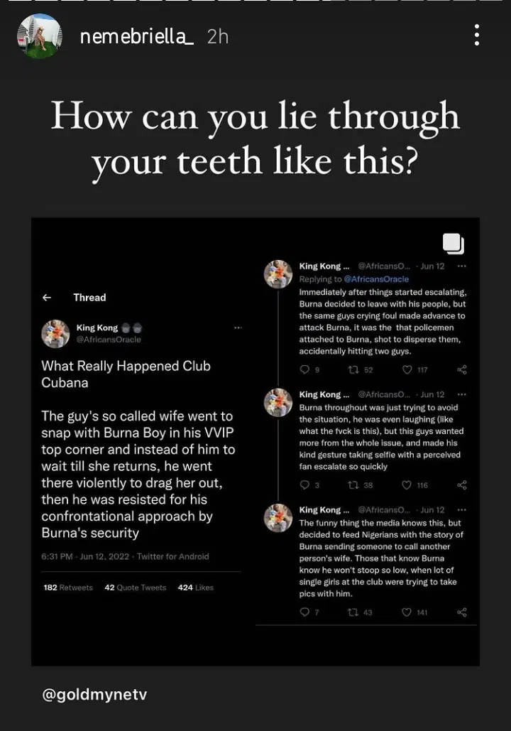 How can you lie through your teeth Briella Neme