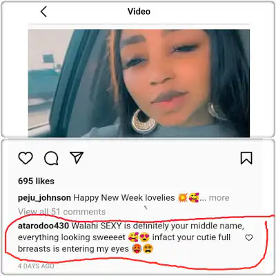 "Your full breasts is teasing my eyes" - Fan reacts to actress Peju Johnson video (WATCH)