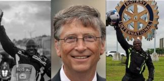 “incredible” - Bill Gates recognizes Nigerian biker who rode from London to Lagos