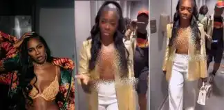 Checkout Tiwa Savage’s revealing outfit causing a stir online (Video)