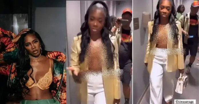 Checkout Tiwa Savage’s revealing outfit causing a stir online (Video)