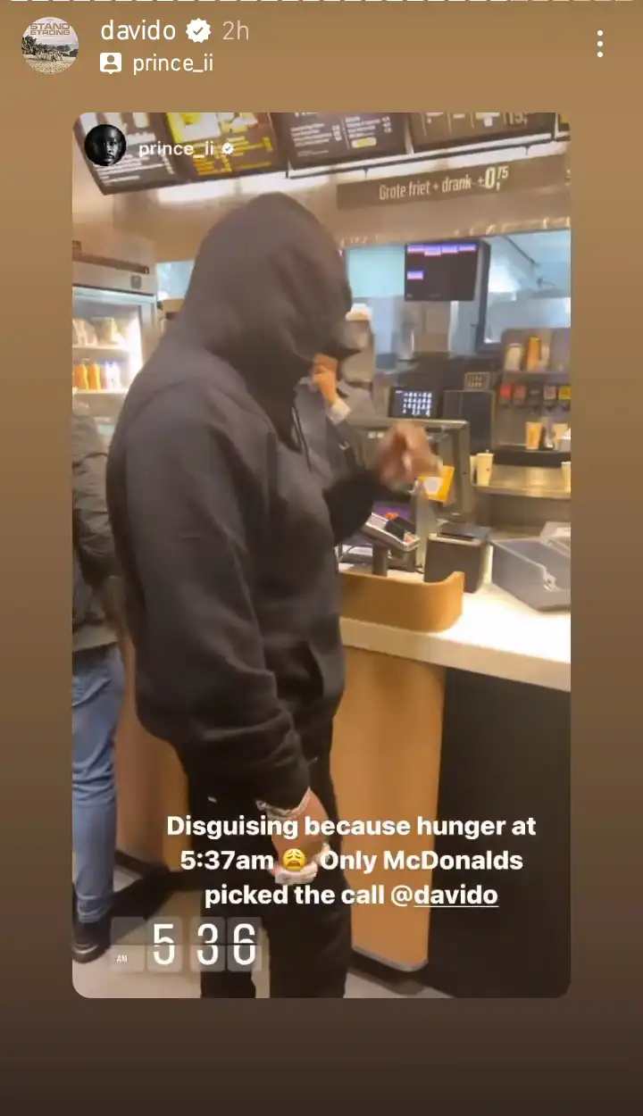 Davido disguises in Amsterdam Kemi Filani blog