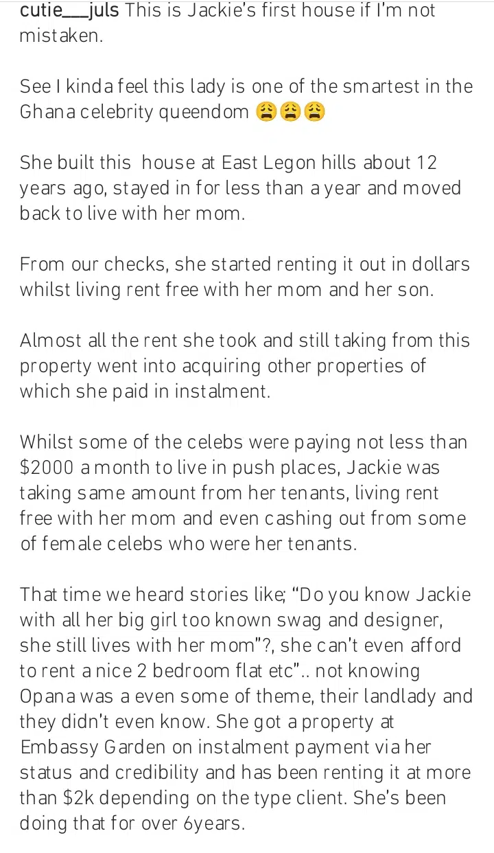 Jackie Appiahs first house unveiled
