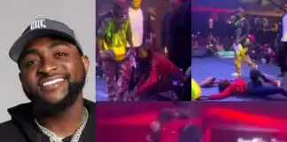Davido brings a female fan to tears as he gifts her his shoe and N2million at Infinix VIP concert (video)