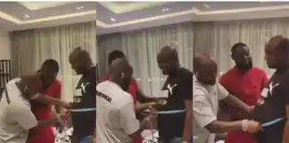 Hilarious Moment Davido Helps Yomi Casual Take Isreal’s Measurement for His Wedding Suit, Fans React (video)