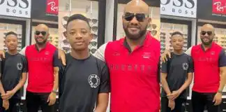 ‘Once daddy is around, it’s Jolly for everybody’ – Yul Edochie boasts as he takes son, Karl Yul-Edochie shopping