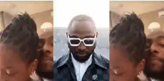 Davido Returns Home, Shares Cute Video As He Chills With Imade