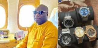 Mompha flaunts luxury watches retrieved from EFCC (Photos)