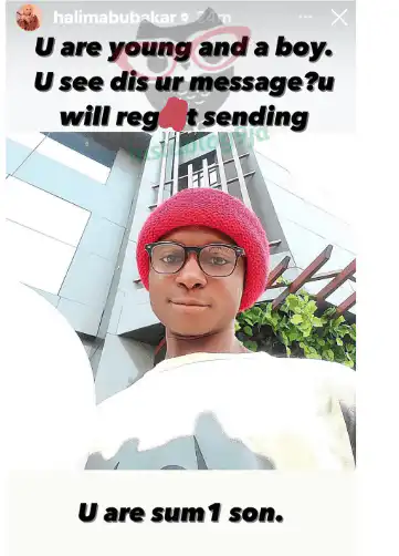 Halima Abubakar Slams Social Media Troll Who Sent Her An Unpleasant Message 2 Screenshot 2022 09 26 085424