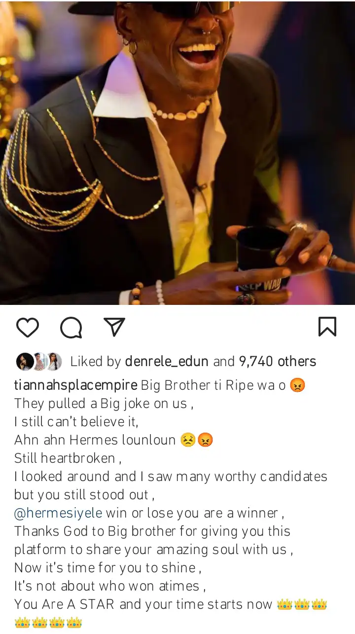 They pulled a joke on us Toyin Lawani laments the shocking eviction of Hermes Kemi Filani blog