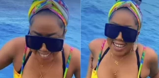 Actress Moyo Lawal Thrills Her Fans As She Shares A New Video Of Herself Having Fun In The Maldives