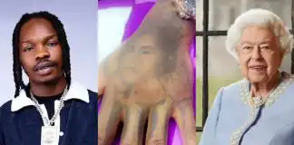 Naira Marley mourns Queen Elizabeth with tattoo of her face (Video)