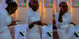 “I’ll finish you tonight” – Bride tells groom after he gifted her visa on wedding day (Video)