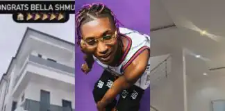 Congratulations pour in as Bella Shmurda acquires multi-million naira mansion [Video]