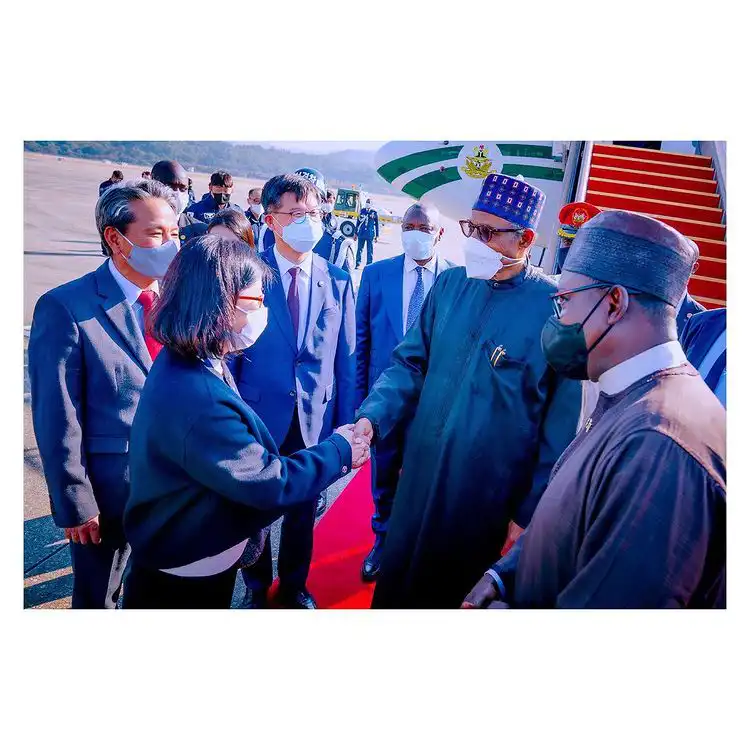 President Buhari arrives in South Korea ahead of the first-ever World Bio Summit