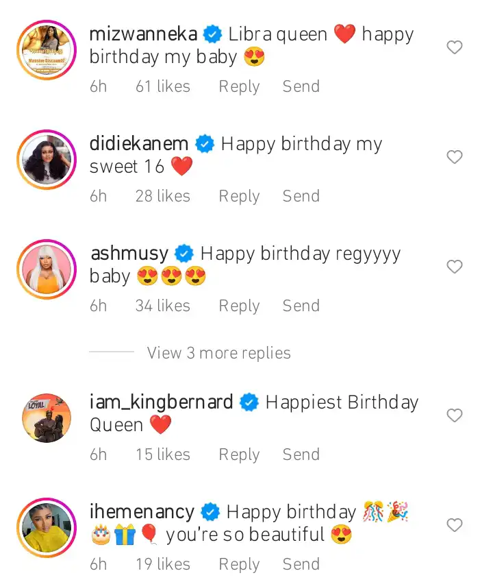 Celebrities celebrate Regina Daniels Kemi Filani blog