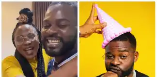 “No baby mama”, Bring home Born Again Wife, Falz mother prays for him on his birthday, melts heart (Video)