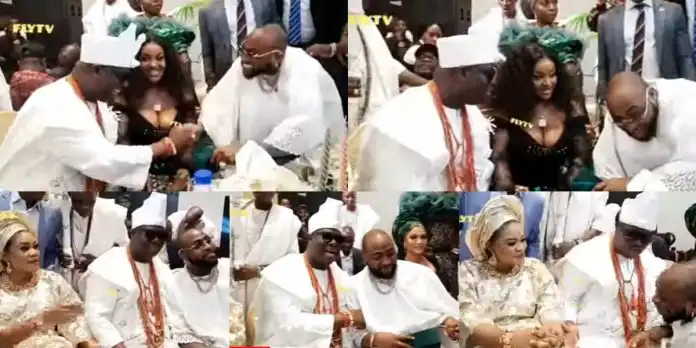 Davido introduces Chioma as ‘his wife’ to Ooni of Ife and his Queens (Video)