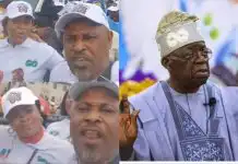 Eniola Badmus, Saheed Balogun, others troop out for five-million march for Bola Ahmed Tinubu (Video)