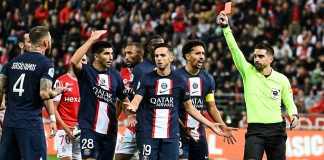 Sergio Ramos picks up 28th red card as PSG drop points against Reims