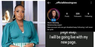 Instagram takes down Blessing CEO’s account over her Post on IVD's Wife Death