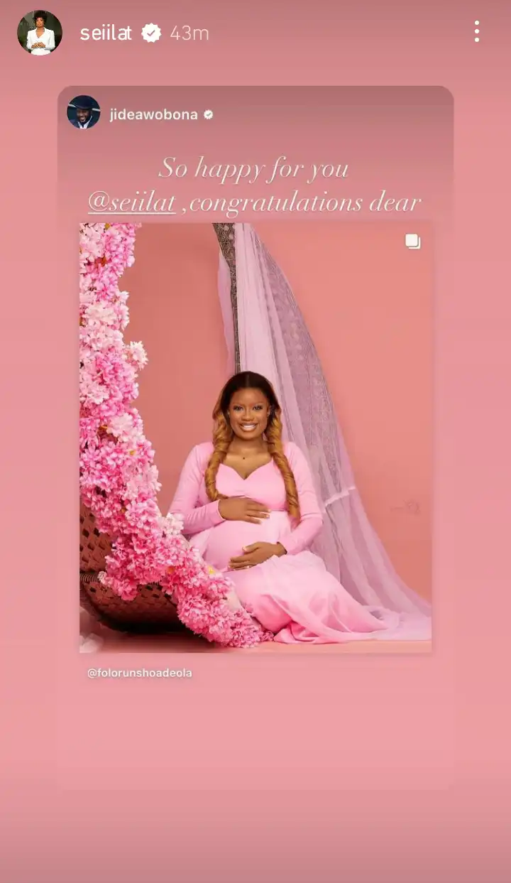 Jide Awobona congratulate Seilat on the birth of her child Kemi Filani blog