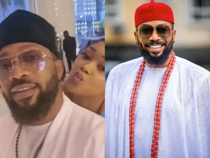 Watch beautiful moments Actor Frederick Leonard went on bended knees to propose to Peggy Ovire (video)