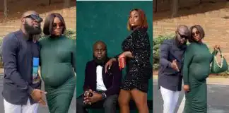 “Shoutout to All the mothers and pregnant women" Lasisi Elenu hails pregnant women as he steps out in style with his fiancée, Nonso Adika