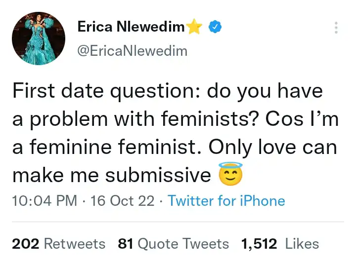 Only love can make me submissive Erica Nlewedim Kemi Filani blog