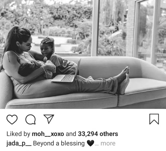 Congratulations pour in as Wizkid and manager, Jada Pollock, welcome 2nd child