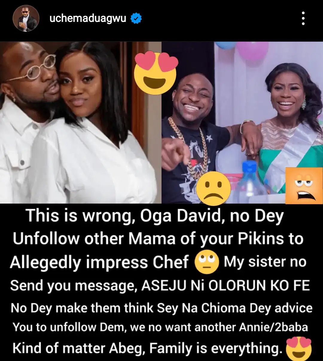 We don’t want another Annie/2Baba kind of matter – Uche Maduagwu warns Davido