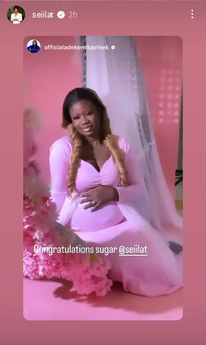 Taofeek Adekemi congratulate Seilat on the birth of her first child Kemi Filani blog