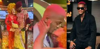BBNaija: Groovy And Phyna reconcile, share passionate kiss on stage after her win [VIDEO]