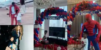 Wizkid and Jada Pollock throw lavish birthday party for their son, Zion (Video)