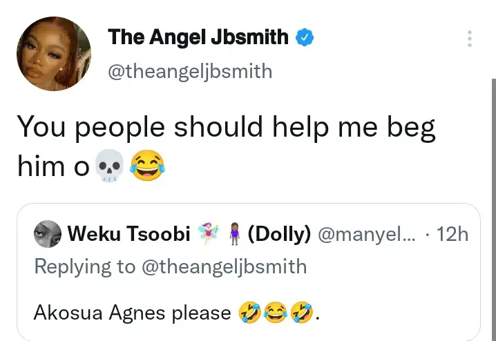 You people should help me beg him Angel Smith Kemi Filani blog