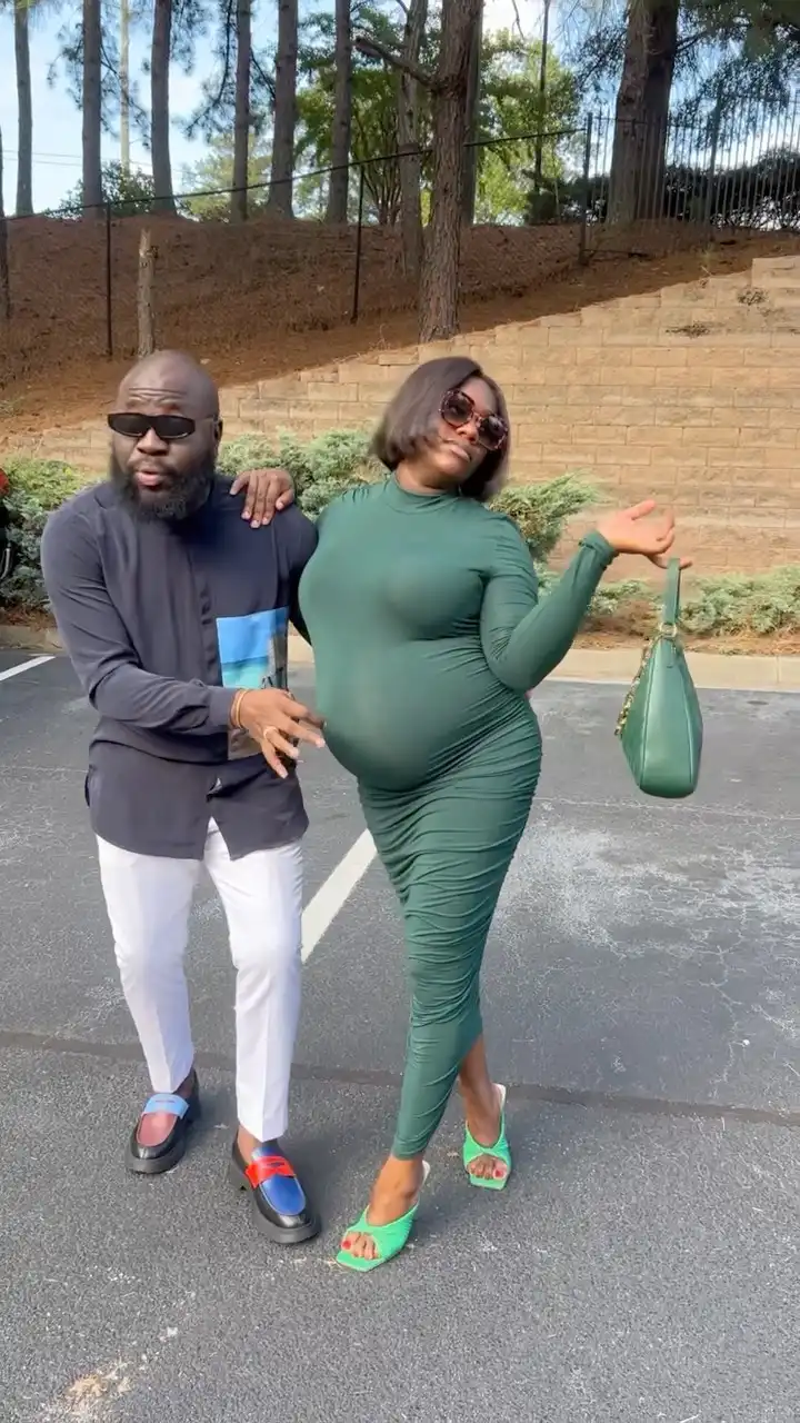 Lasisi Elenu hails pregnant women as he steps out in style with his fiancée, Nonso Adika