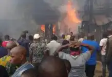 Fire guts parts of Balogun Market in Lagos (video)