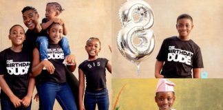 Proud mom Mercy Johnson and hubby express excitement as their only son, Henry clocks 8 (Video/Photos)