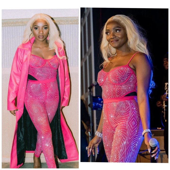 Singer Simi’s Husband, Adekunle Gold Reacts As His Wife Shares Photos Of Her Outfit On Stage