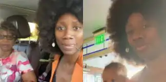 Fans in shock as Korra Obidi’s Mum insists she wears decent outfit, ‘drags’ her to church (Video)